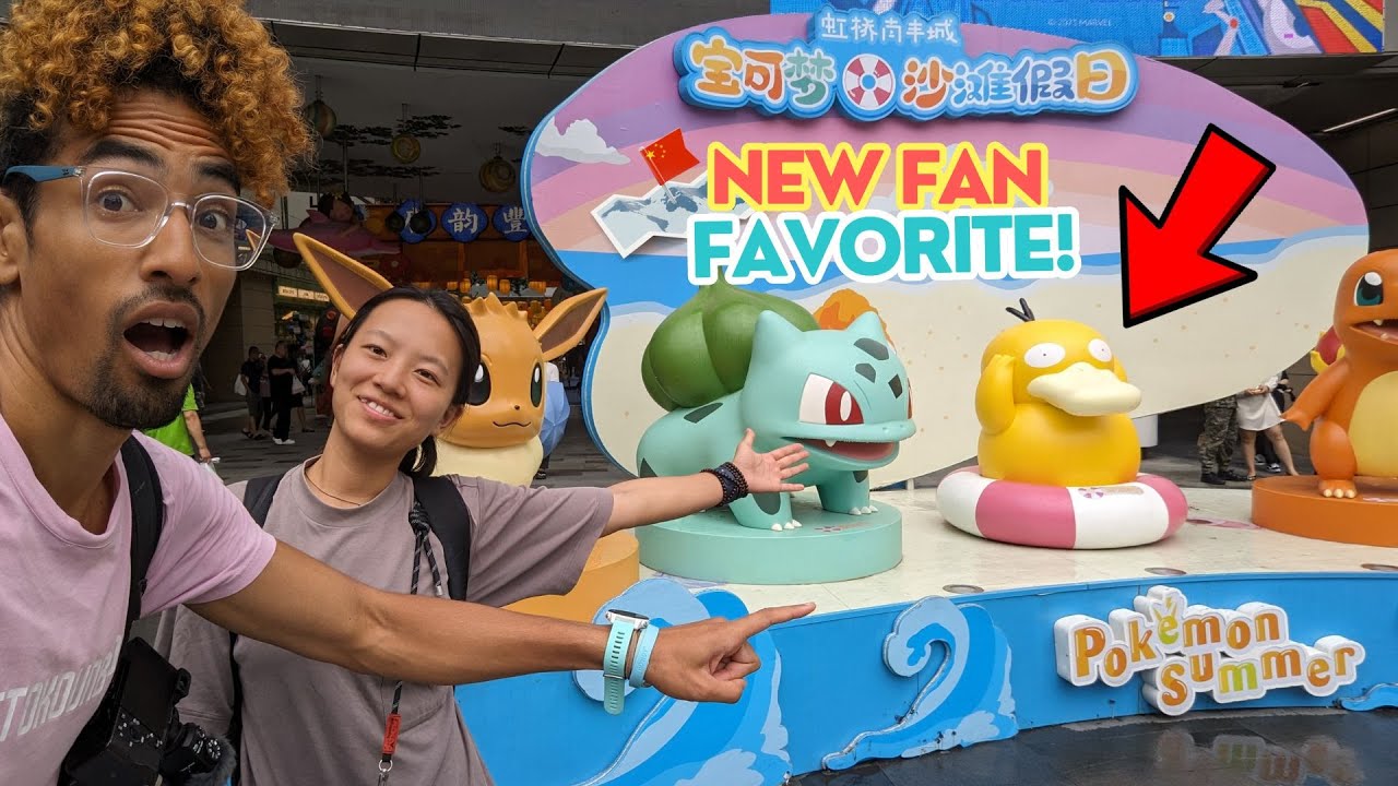 We found a Pokémon Store in China with NEVER BEFORE SEEN MERCH!! (Chinese Pokémon Cards too!)