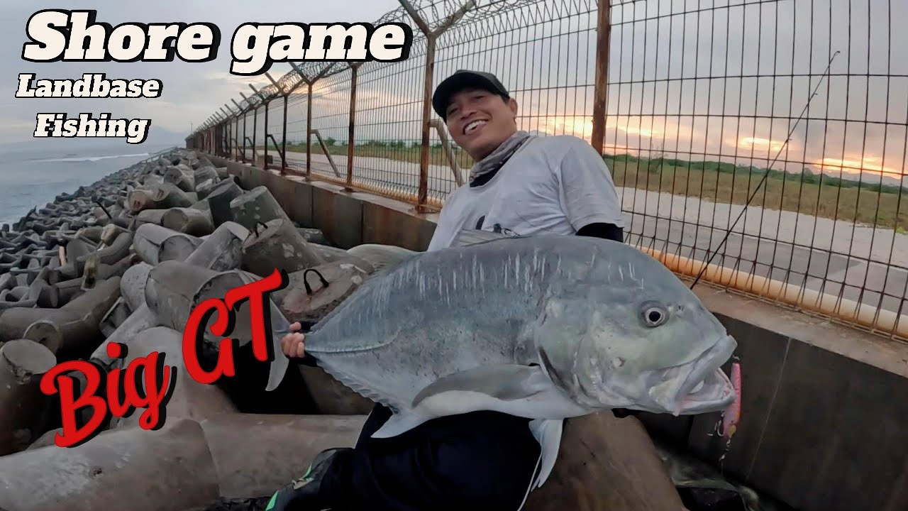 Shore game Big GT berhasil landed.......!!!! #mancingmantap #shoregame #landbasedfishing