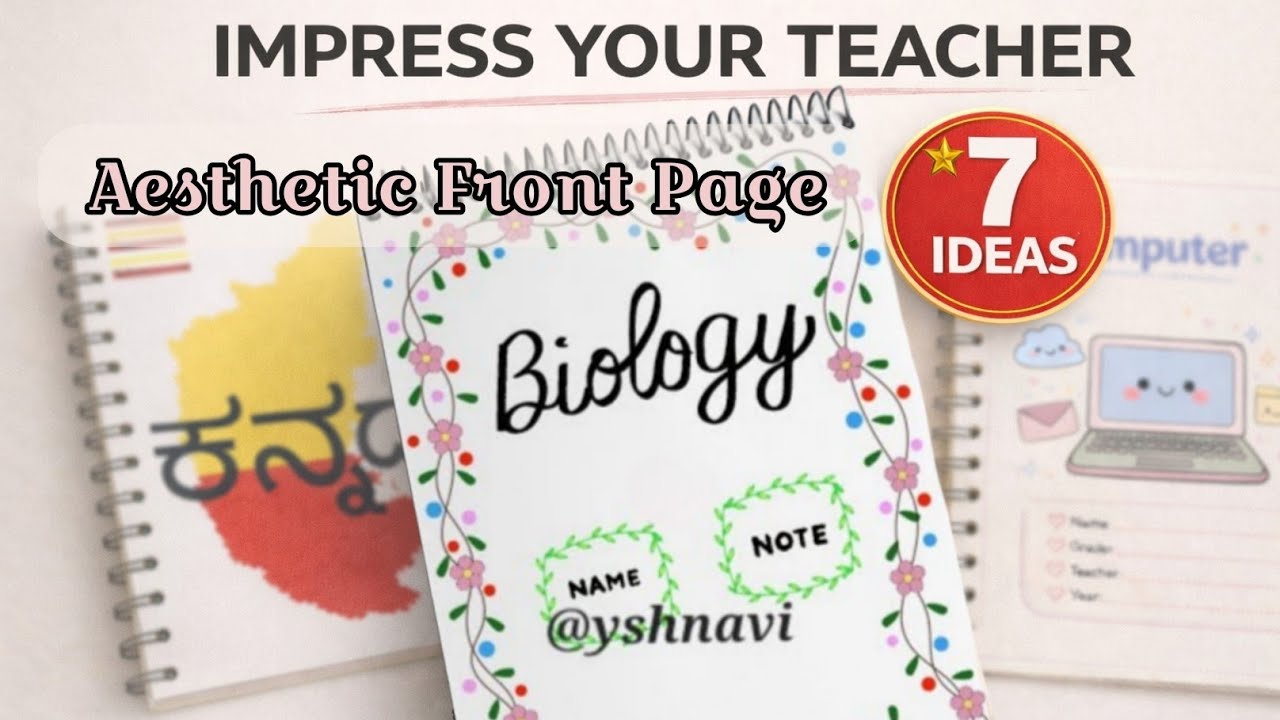 7 aesthetic front page design ideas for school projects assignment journals 