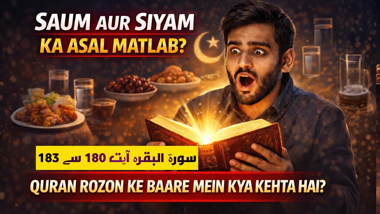 SAUM & SIYAM KA ASAL MATLAB? | Quran 2:183 MEIN ROZON KE BAARE MEIN KYA KEHTA HAI? |