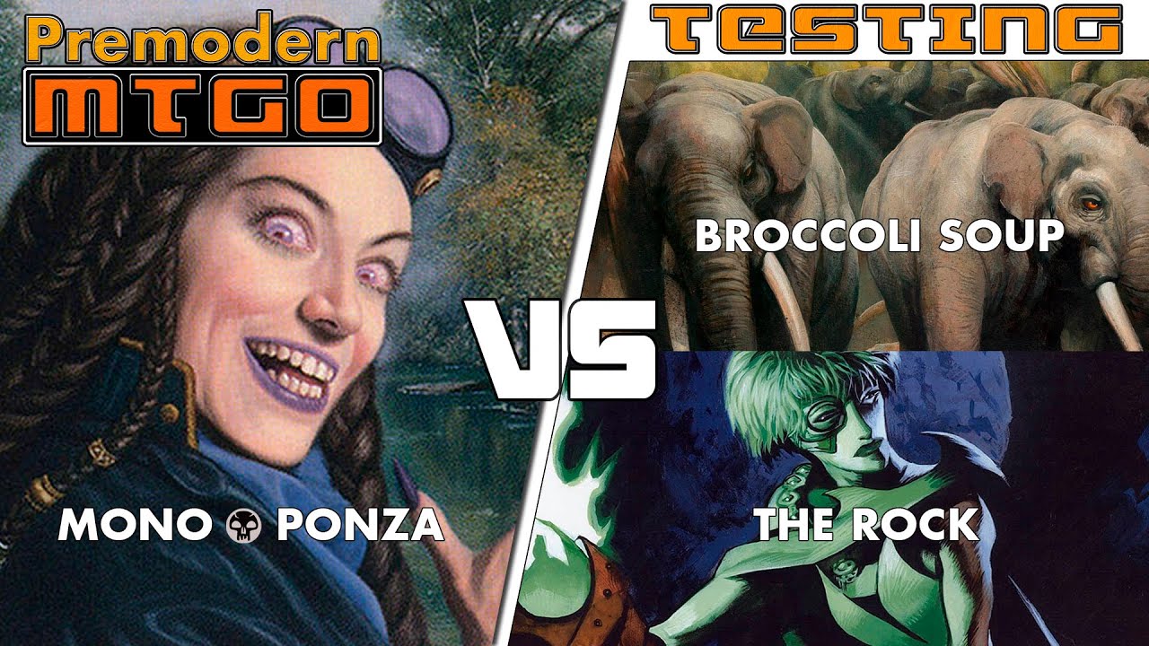 Premodern Testing: Mono Black Ponza vs Broccoli Soup and vs The Rock