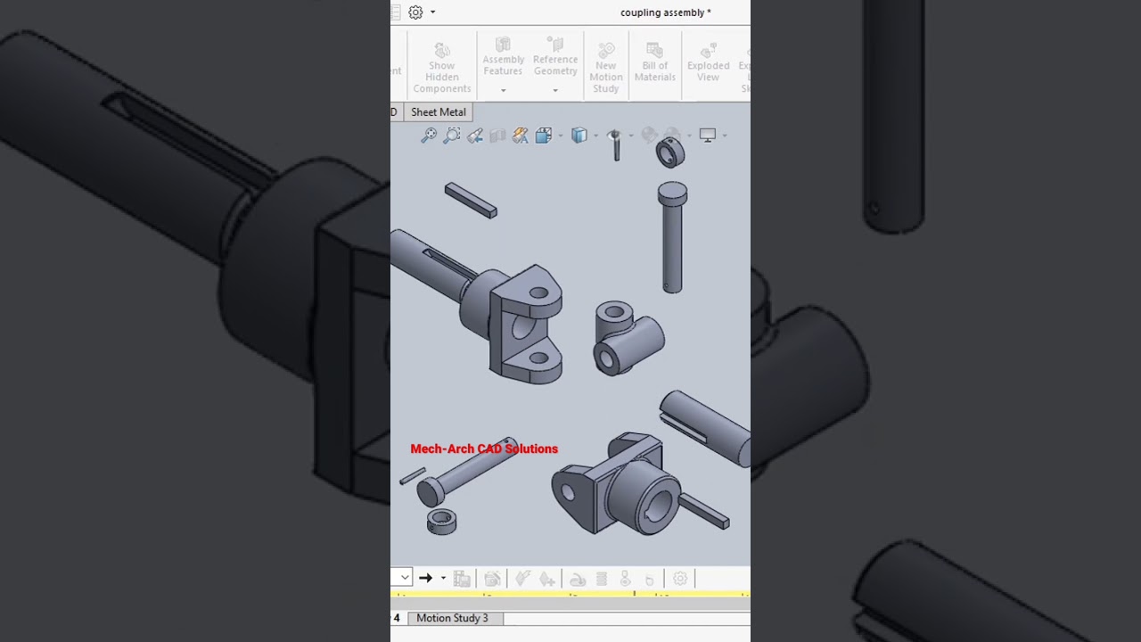 SolidWorks Motion Study Animation.. #solidworks #mecharch