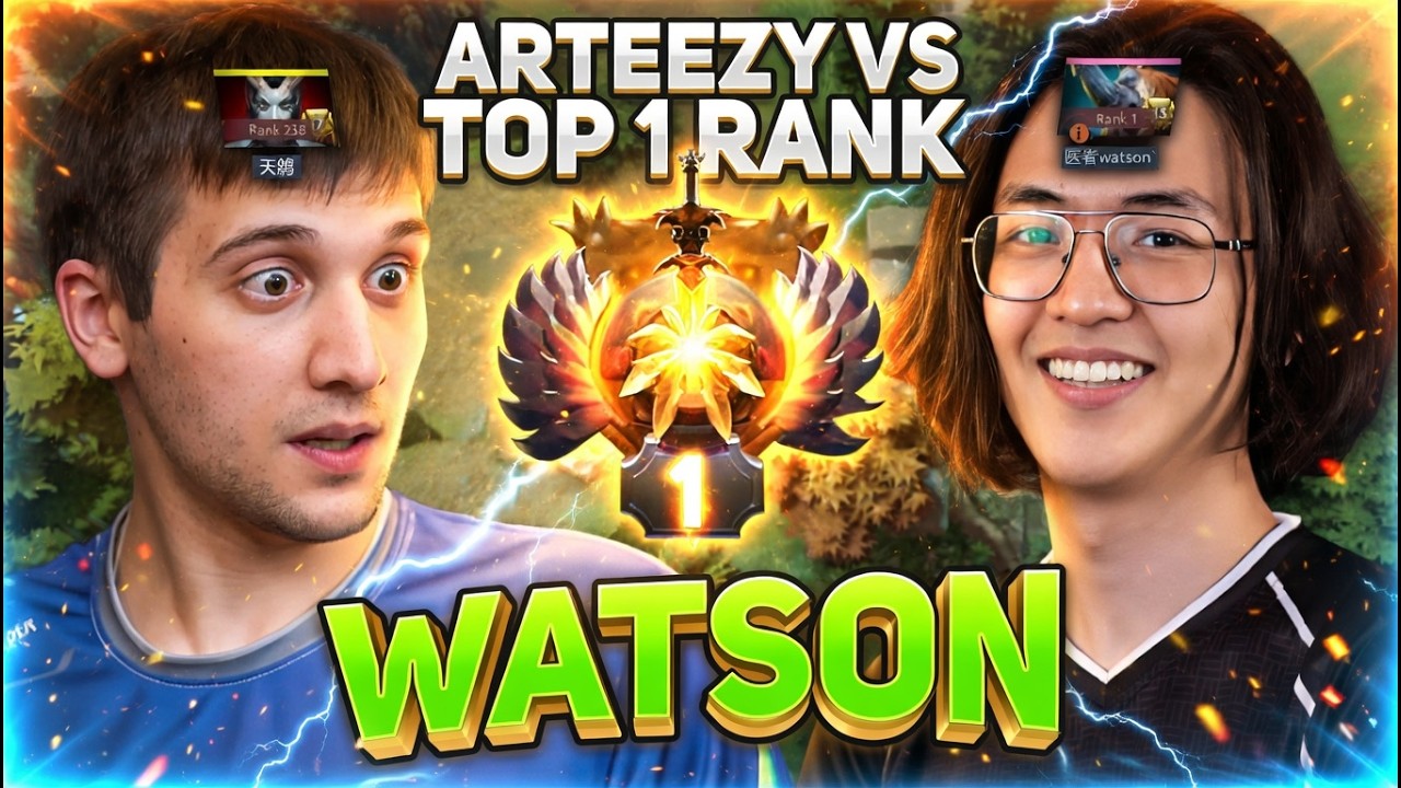 ARTEEZY QUEEN OF PAIN MID против TOP 1 RANK WATSON MAGNUS
