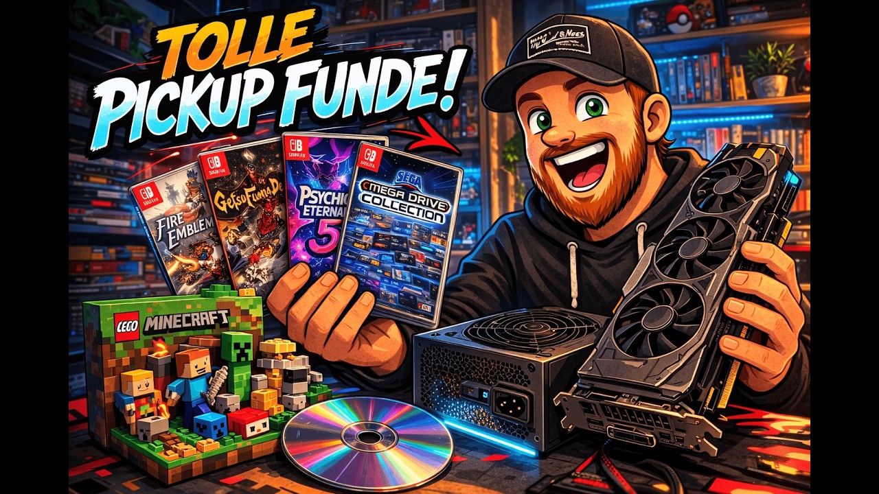 Flaumis Pickup Video – Neue Gaming Schätze! Switch Games, GPU Upgrade & Minecraft Lego