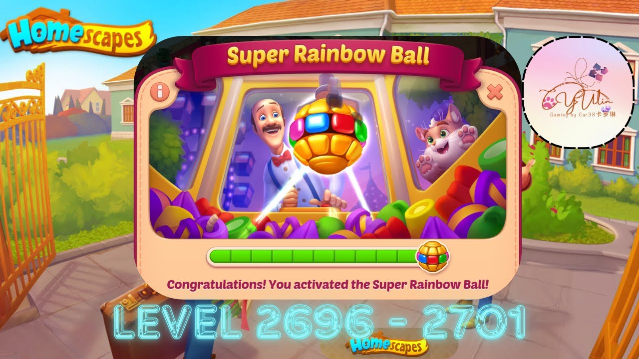 Homescapes Levels 2696–2701 | Super Rainbow Ball Power Plays! 🌈🔥