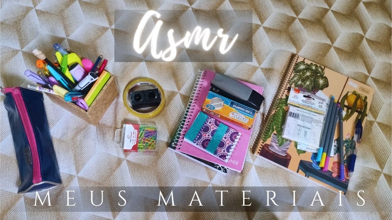 ASMR - Itens de papelaria (voz suave)