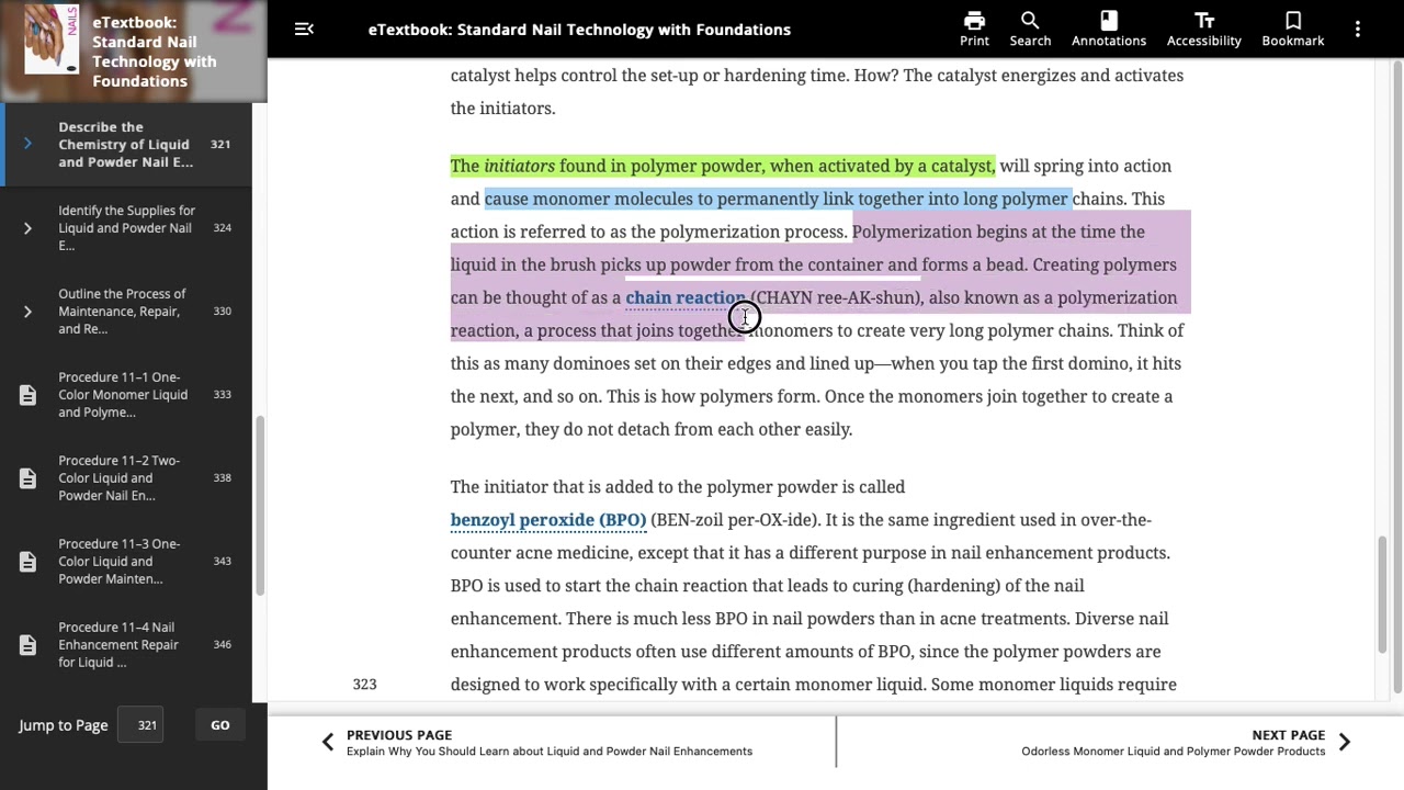 Chapter 11 Monomer Liquid and Polymer Powder Milady Standard Nail Technology