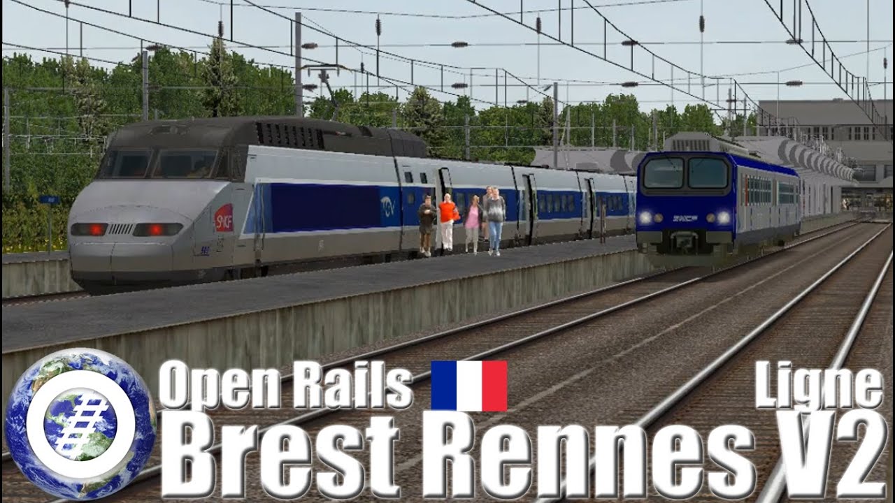 Open Rails (MSTS Compatible Train Sim) France - Ligne Brest Rennes