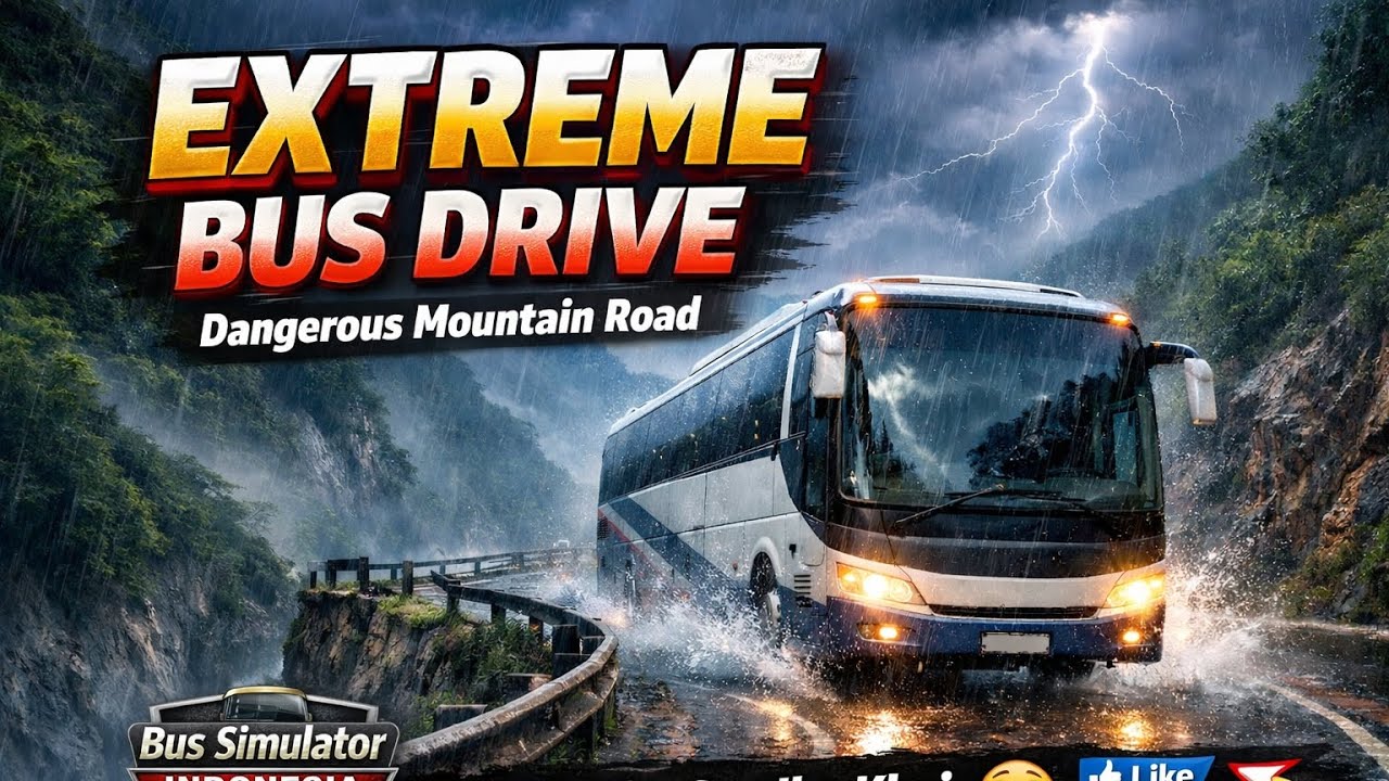 Bus Simulator Indonesia Extreme Drive 🌧️ | Dangerous Mountain Road 😱 Ek Galti = Seedha Khai! 