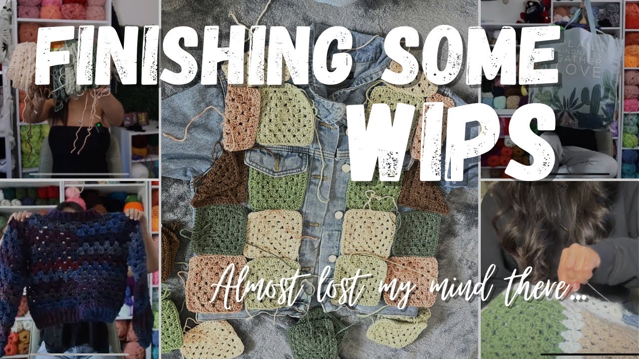 FINISHING SOME WIPS | WEARABLES & BLANKET | CHAOTIC CROCHETING