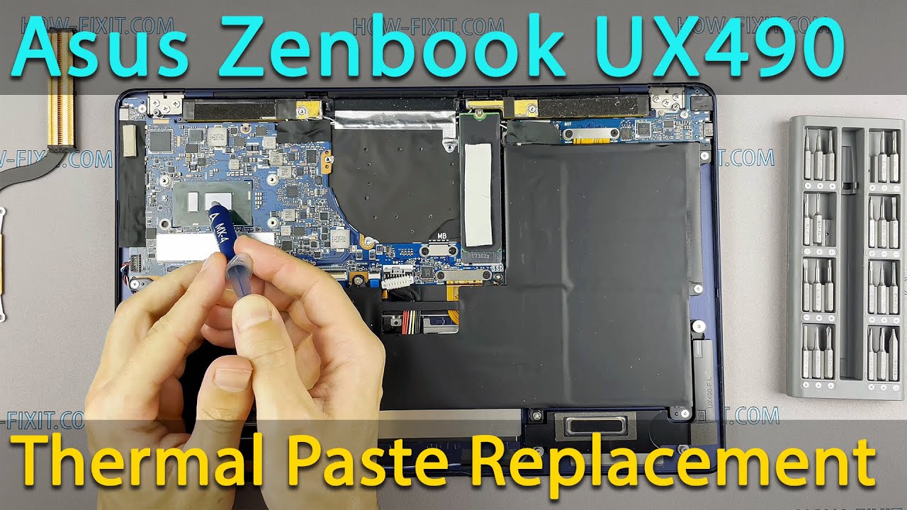 Asus Zenbook UX490 Disassembly, fan cleaning and thermal paste replacement