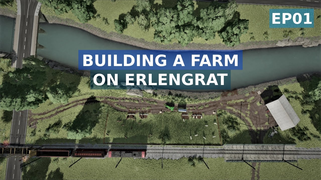 Erlengrat Farm Build EP01 - Water 💦, Sheep 🐑, Underpass - FS22 Detailed Farm Build Timelapse