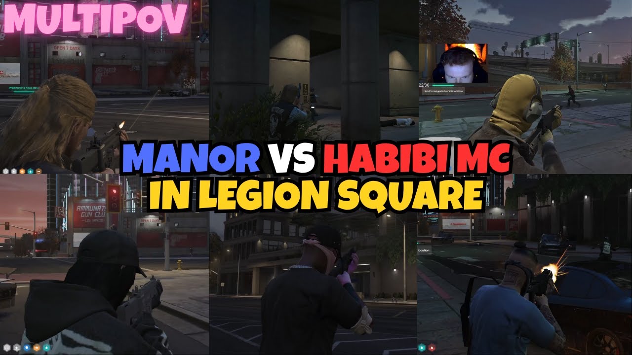 Manor vs Habibi MC Fight in Legion Square | MultiPOVs | NOPIXEL 4.0 GTA RP