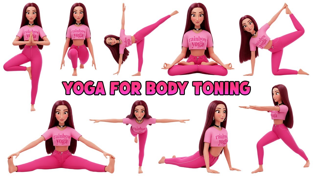 Yoga for Body Toning | Flexibility & Strength | Kpop Demon Hunters Poses | Rainbow Yoga
