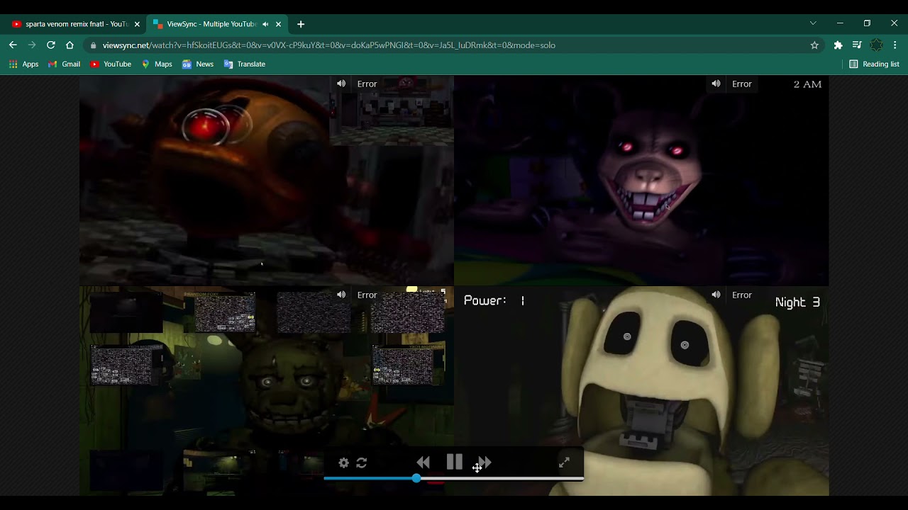 Ronald vs FNAC 3 vs FNAF 3 vs FNATL 3 has a sparta venom remix
