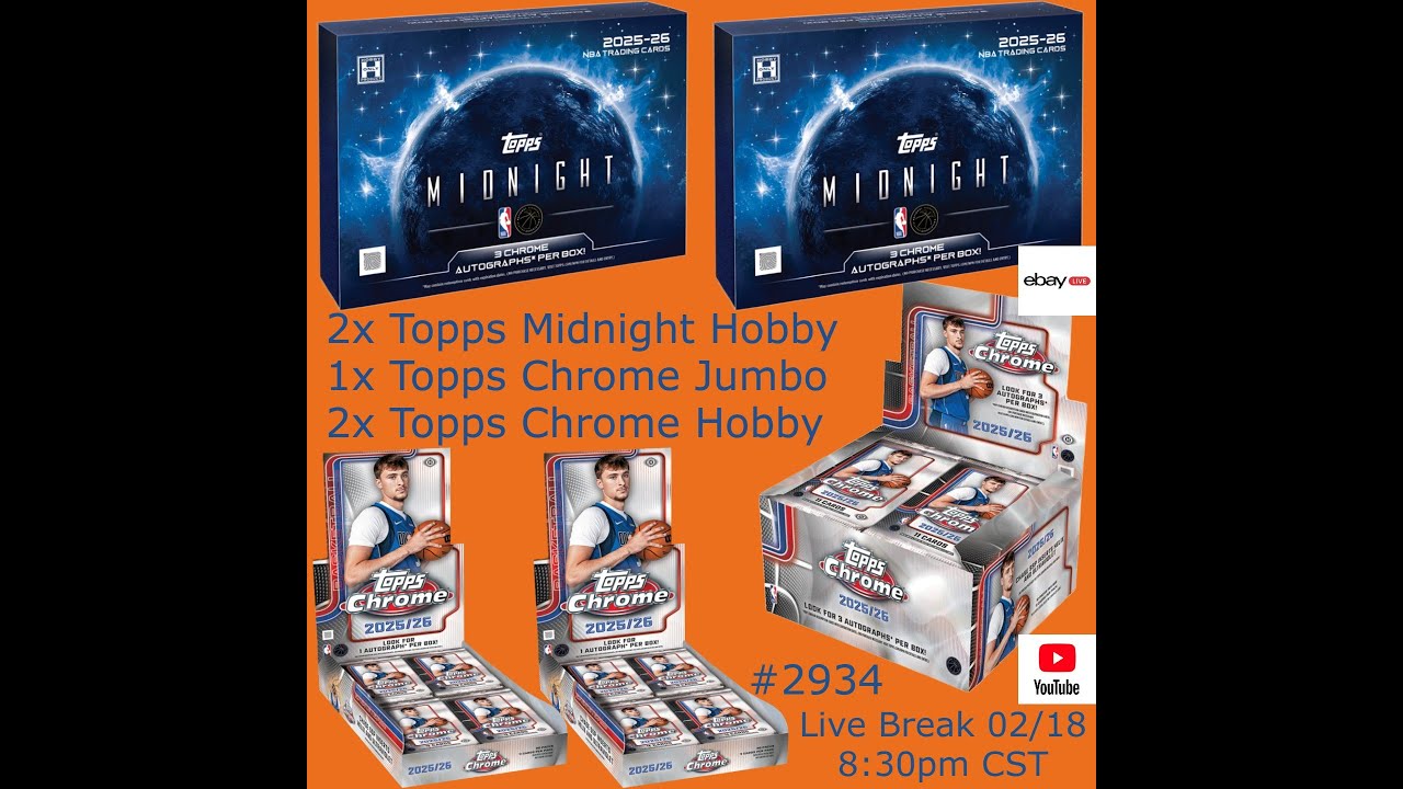 02/18 - 2025-26 TOPPS MIDNIGHT CHROME BASKETBALL - 5x Box Hobby Mix PYT #2934 LIVE BREAK