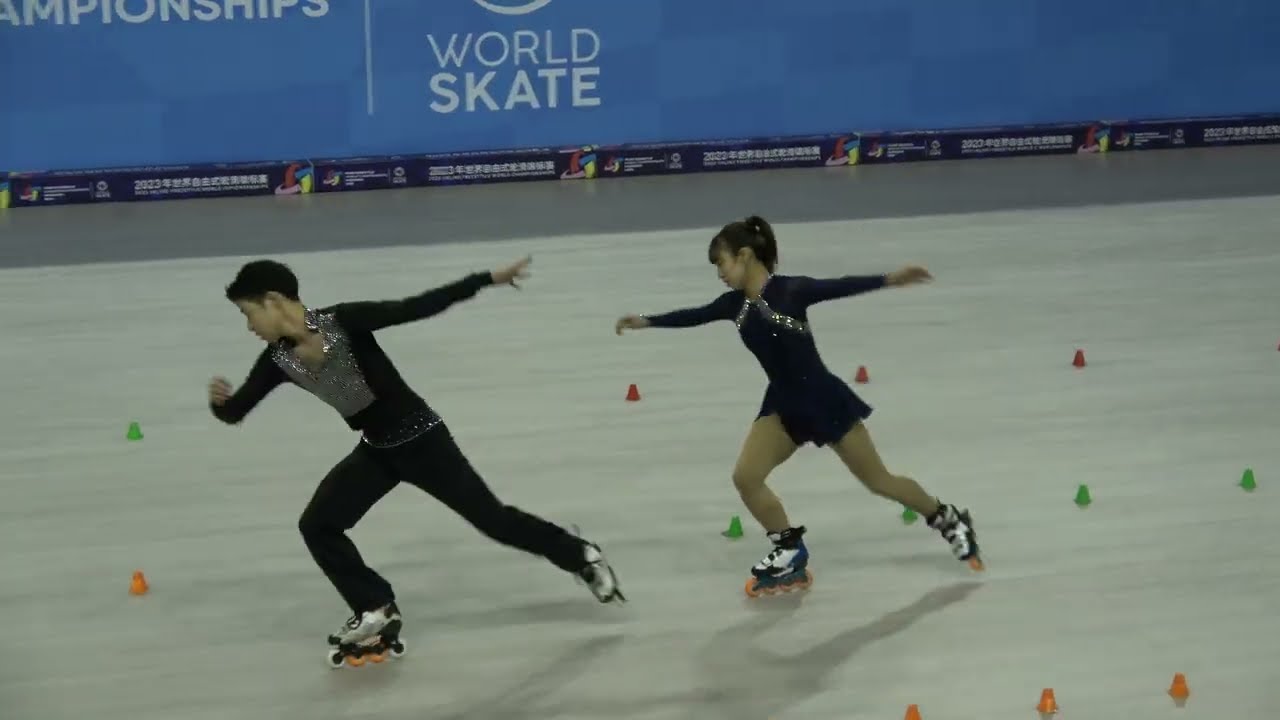2023 WORLD CHAMPIONSHIPS SHANGHAI Pair Slalom Final 3rd MORITOKI MIKA / SHIBAGAKI TAIKI(JPN)