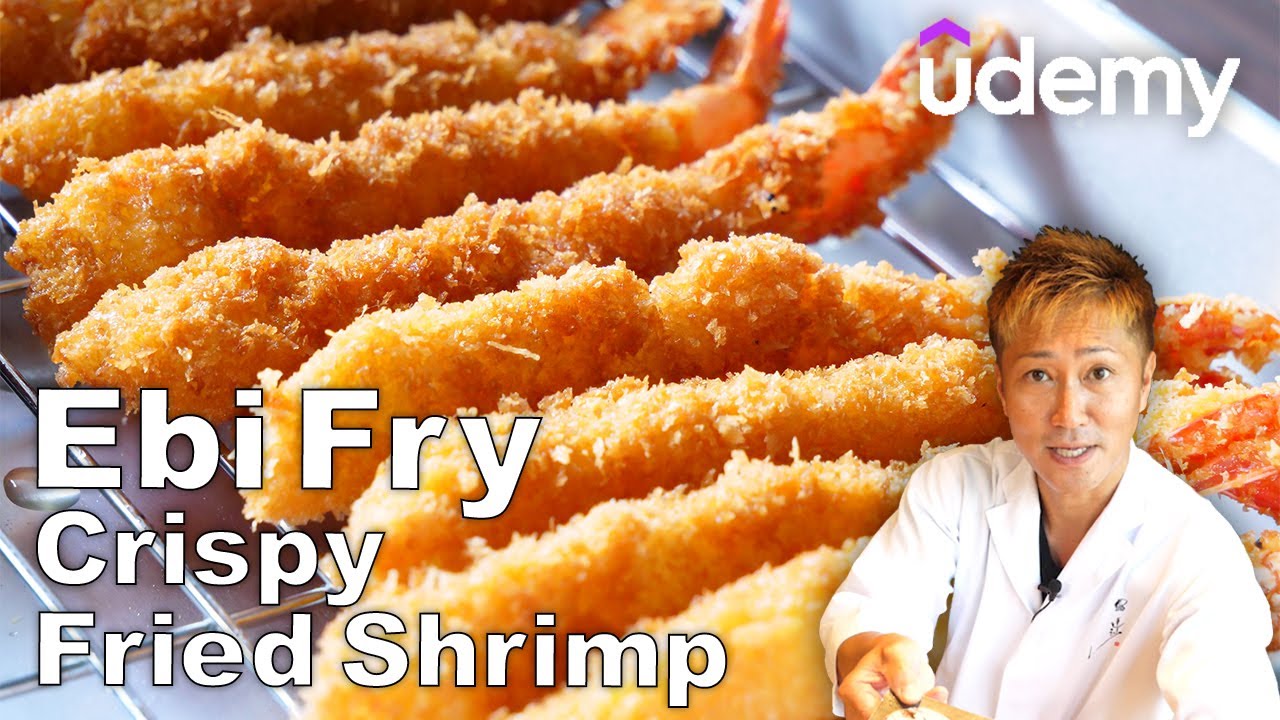 How to make Crispy Ebi-fry (Deep Fried Shrimp) by Michelin Sushi Chef【Udemy Course is Open!】