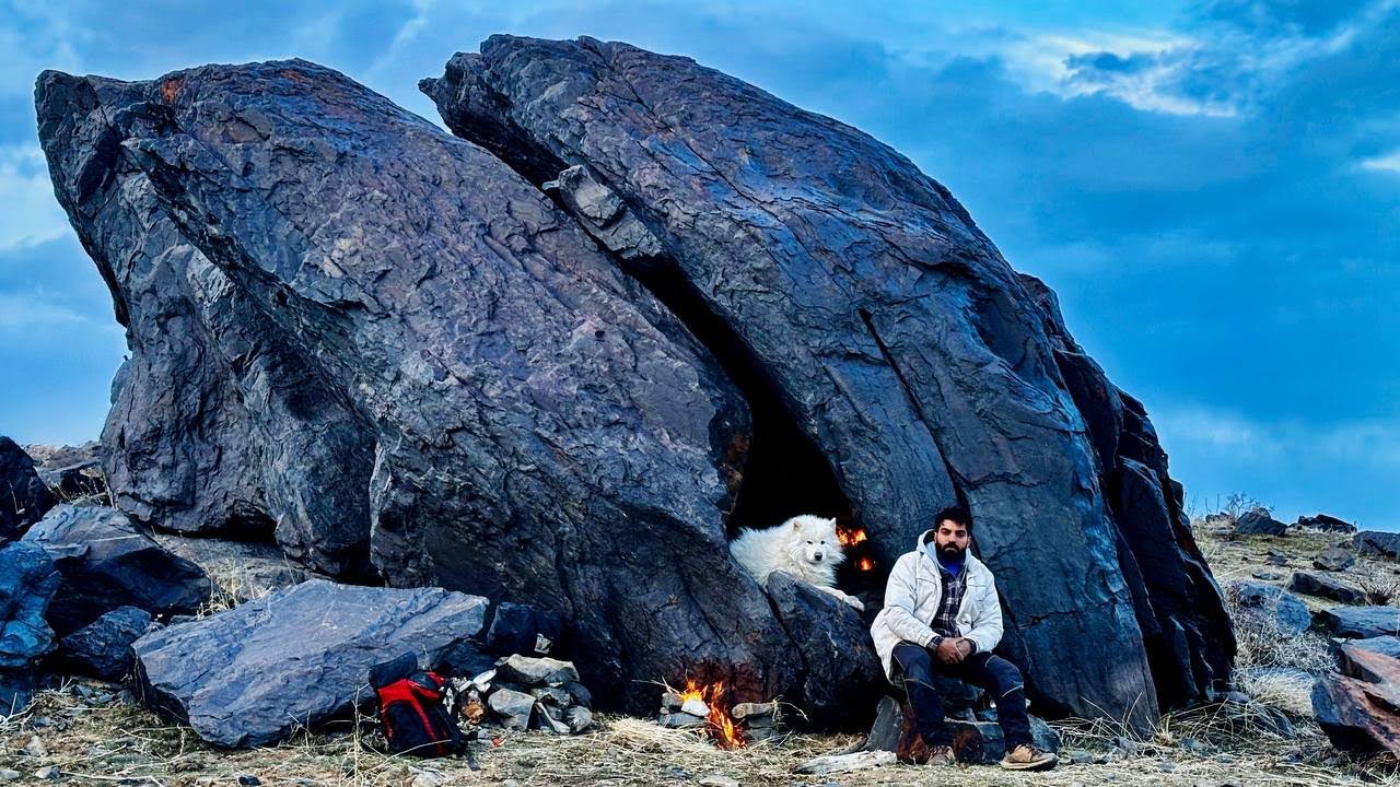 This shelter was nature's gift to me to survive in the wilderness
