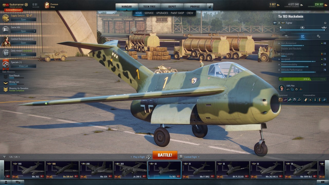 World of Warplanes Ta 183 Huckebein 1st Flight Specialized  #wowp #warthunder #gaming