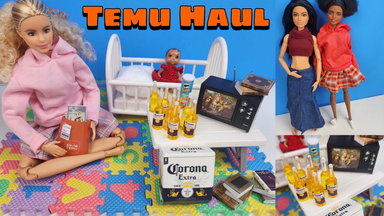 Temu MINIATURE haul!! 1:6 / 1:12 minis, Barbie clothes and more!