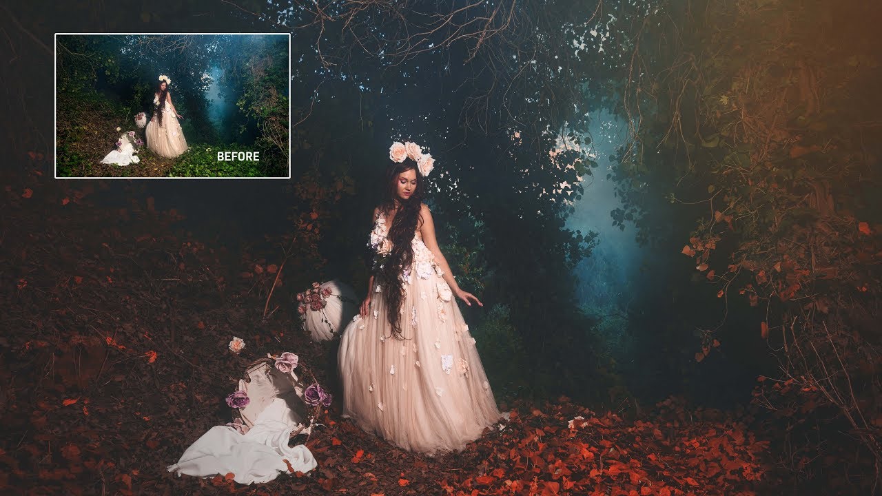 Fantasy matte effect in Photoshop (Fairy Tale effect) |Color Grading Retouching