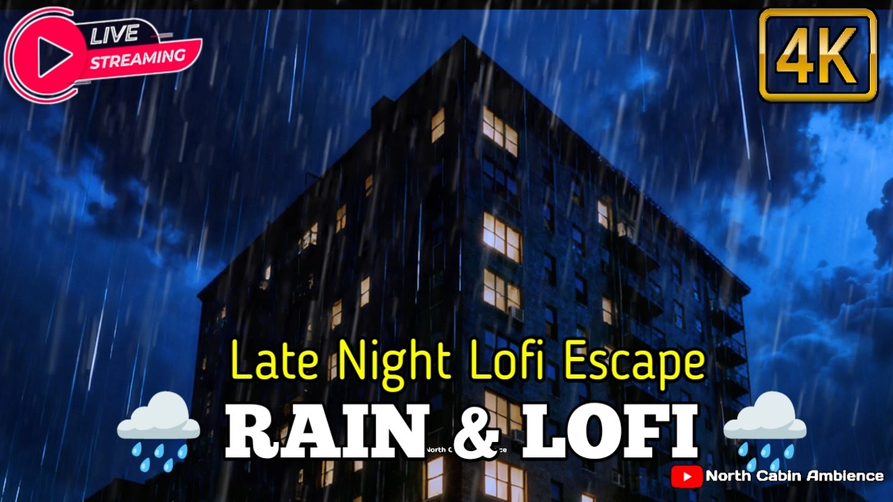 Rainy Night Lofi Radio – Calm Beats for Stress Relief & Better Sleep (24/7 Live)