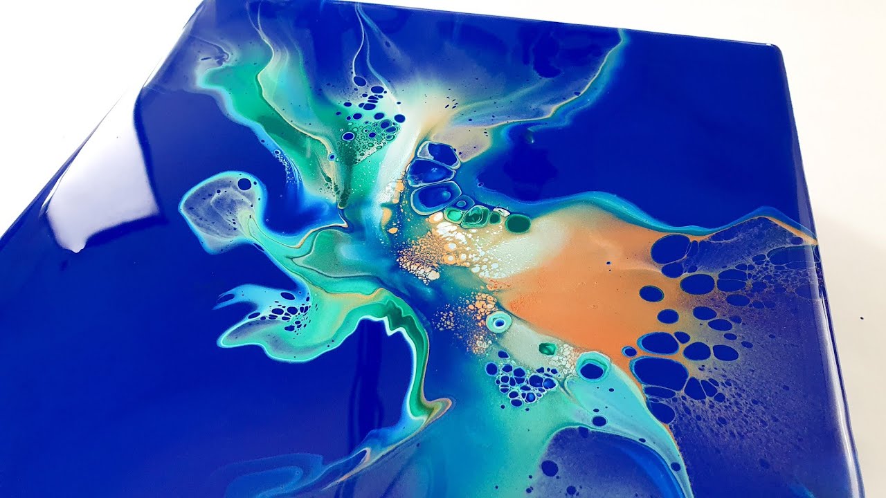 Easy Acrylic Pour Painting Demo - Fluid Art painting | Dutch Pour