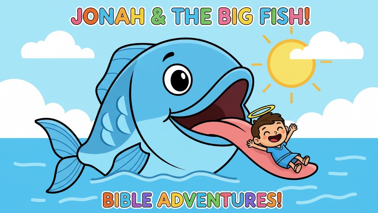 Jonah and the Big Fish | Kids Bible Song (Sing-Along) | Book of Jonah Story for Children