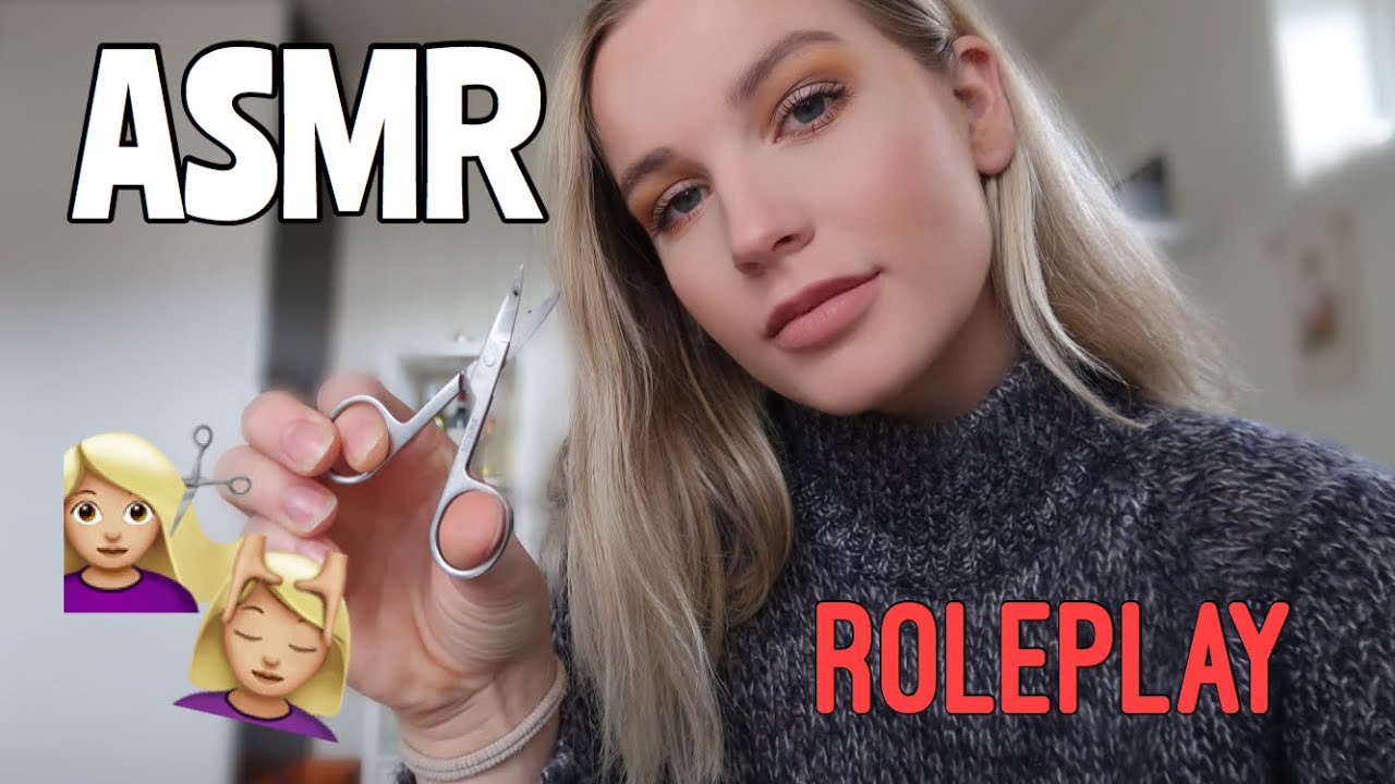 ASMR ROLEPLAY FRISØR // HODEMASSASJE, HÅRKLIPP, BØRSTING+💇🏼