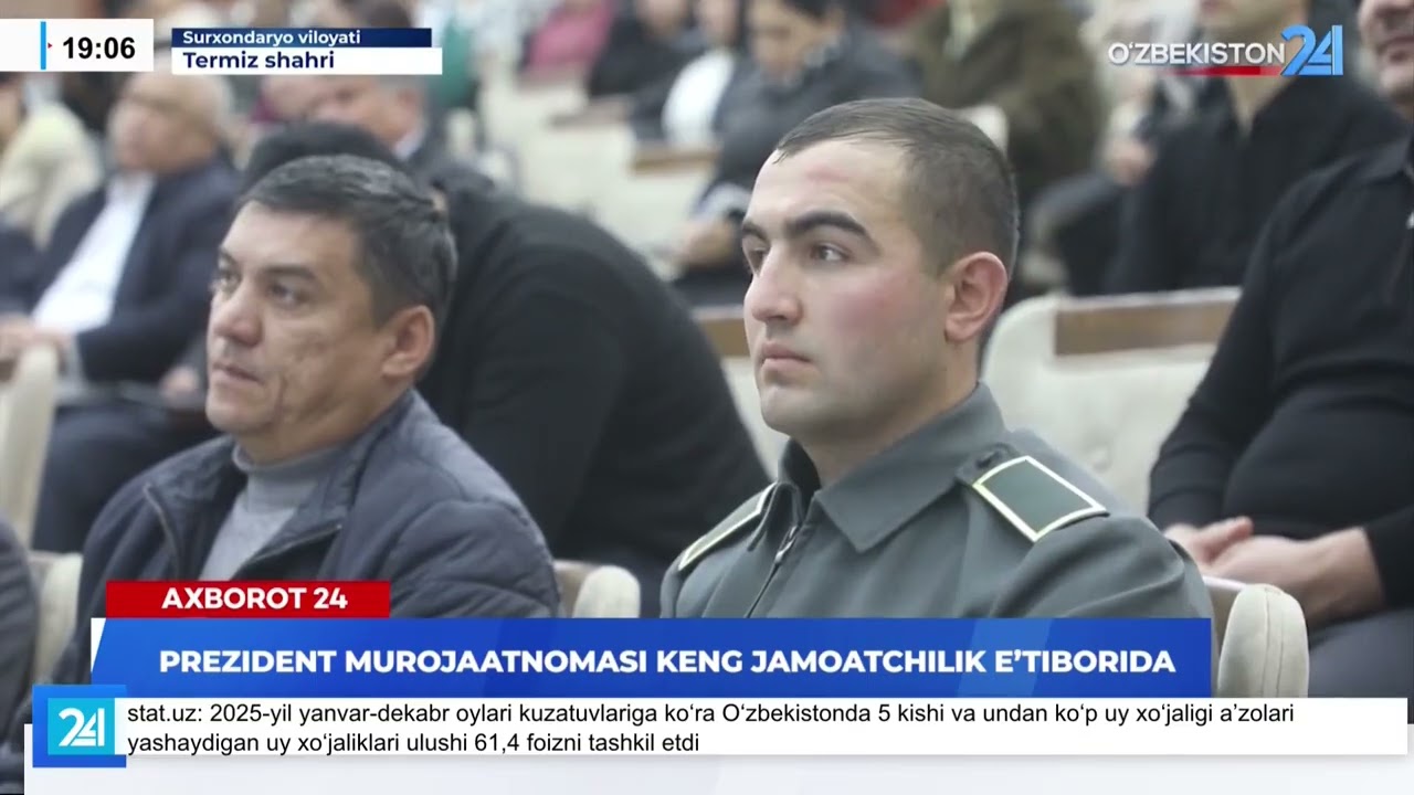 Prezident murojaatnomasi keng jamoatchilik e’tiborida I Axborot 24 (21.01.2026)