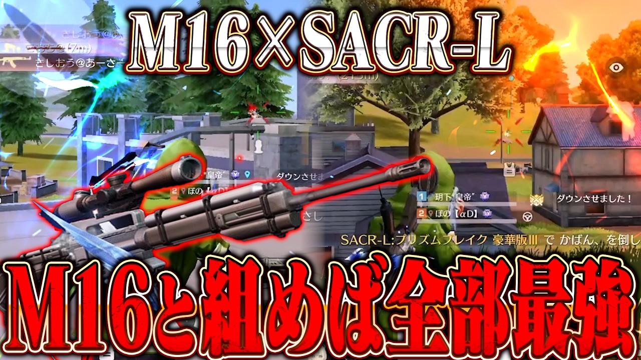 【M16】5.56mm２丁持ちで近距離も中距離も万能すぎる通常破壊【#荒野行動 】