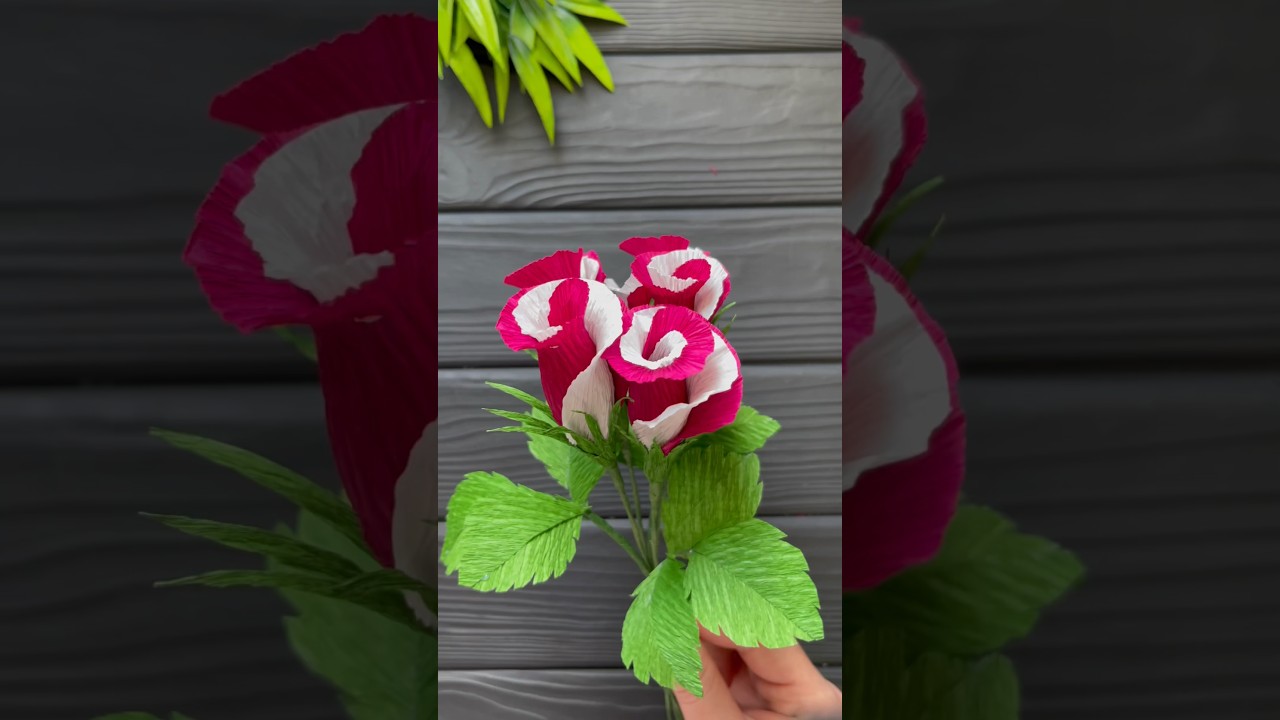 How to Make Roses Crepe Paper Flowers Decoration Ideas