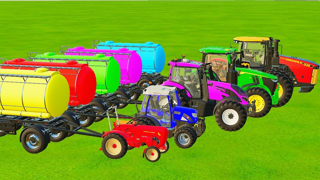 Mini To GIANT TRACTOR And TANGKER VS PARKOUR Hard MUDDY - Farming Simulator 22 #15