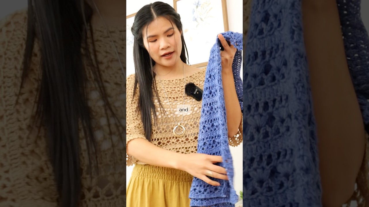 3 bluzki szydełkowe... 1 wz&oacute;r ściegu koronkowego... Nieograniczone możliwości 🤩#szydełkowyletnibl...