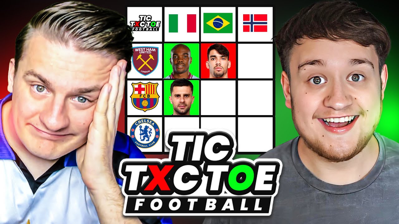 CAN YOU FINISH THIS FOOTBALL TIC TAC TOE Vs @oztalksfootball