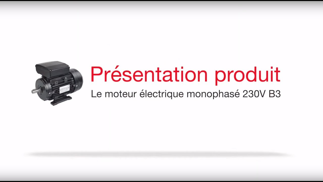 Le moteur monophas&eacute; 230V B3 - CEMER