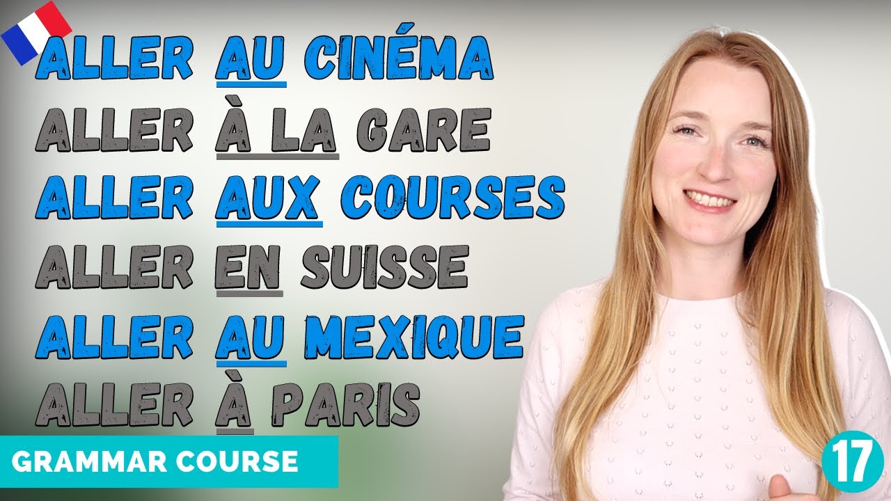ALLER And Prepositions (au - à la - aux - à - en - chez) // French Grammar Course // Lesson 17 🇫🇷