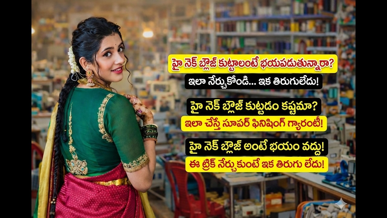 ✨💸హై నెక్ బ్లౌజ్ షోల్డర్ ఎంత పెట్టాలా? చంక డౌన్ ఎంత పెట్టాలా? చాల ఈజీగా అందరికీ అర్థమయ్యేలా ✨