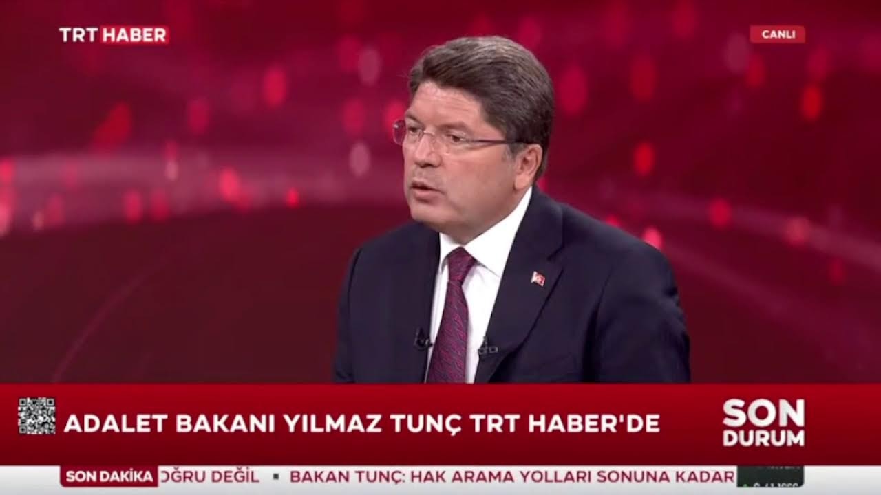 Adalet Bakanımız Sayın Yılmaz Tunç, TRT Haber'de gündemi değerlendiriyor.