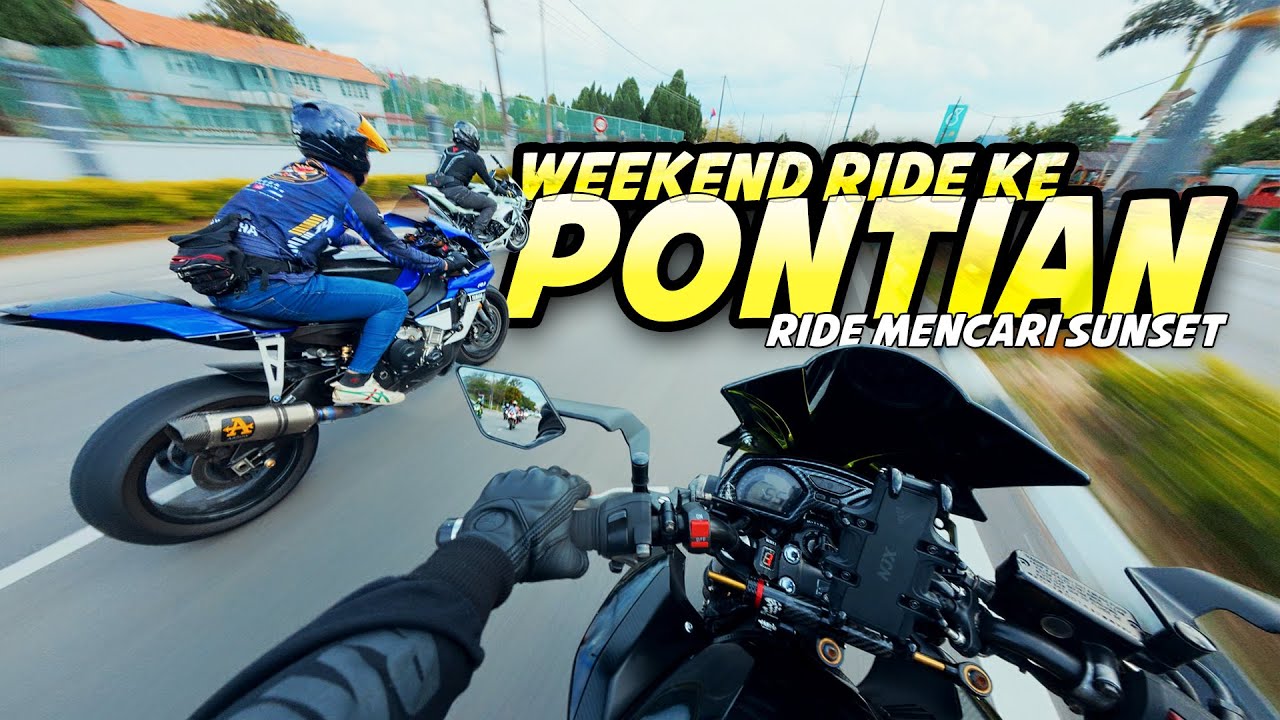 Weekend Ride Ke Pontian | Ride Mencari Sunset | R1, S1K, ZX10R, RSV4, ZX6, CB650F, R25, RS