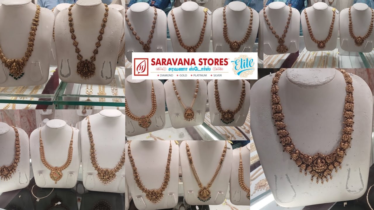 Saravana Stores Elite Light Weight Haram with Price 3 to 5 Savaran Antique Haram Designs
