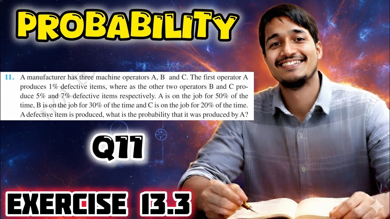 A manufacturer has three machine operator A B and C . The first operator A produce 1% defective 
