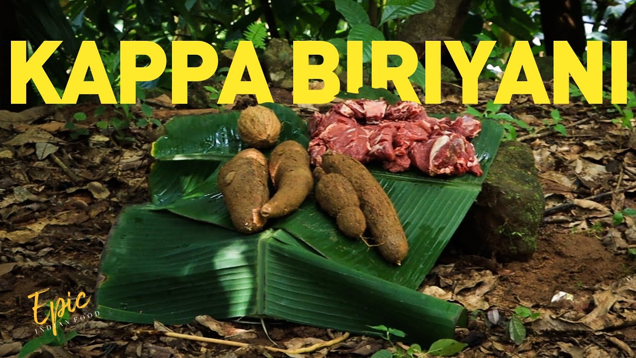 THICK RICH CASSAVA(KAPPA)& BEEF BIRIYANI. FOOD PORN COOKED IN THE FOREST| JUNGLE FEAST!