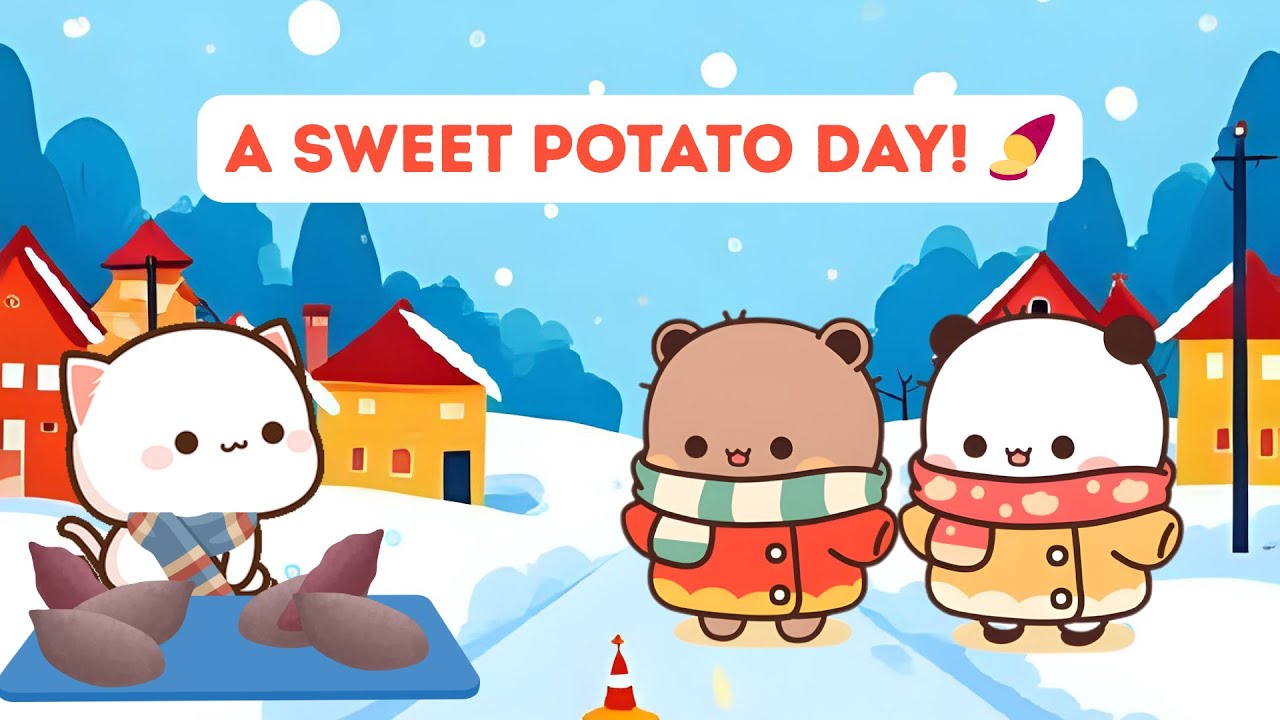 Мы наслаждались сладким картофелем в холодный день❄️🍠 | Новое видео Бубу Дуду | Приключения Дуду ...