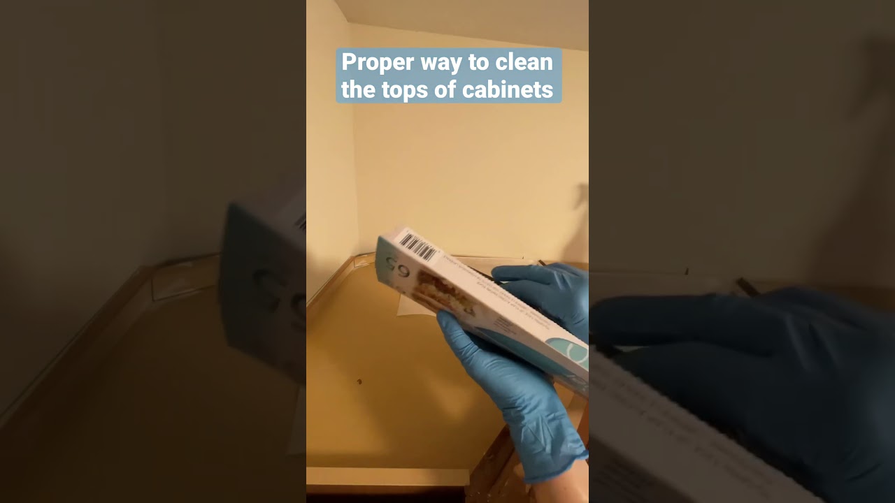 The Proper Way to Clean the Tops of Cabinets #procleaningtips #shorts