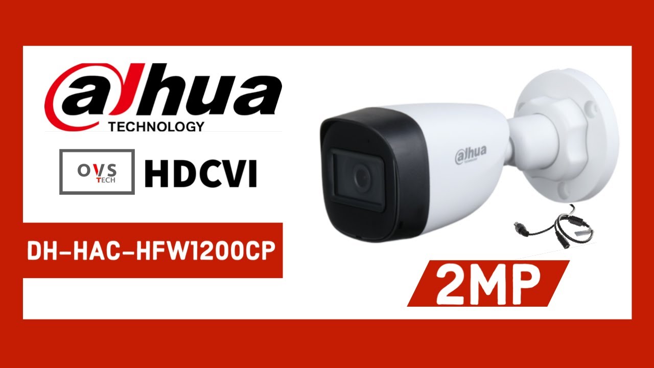 Dahua HDCVI Bullet Camera DH-HAC-HFW1200CP 2MP 3.6mm I Unboxing