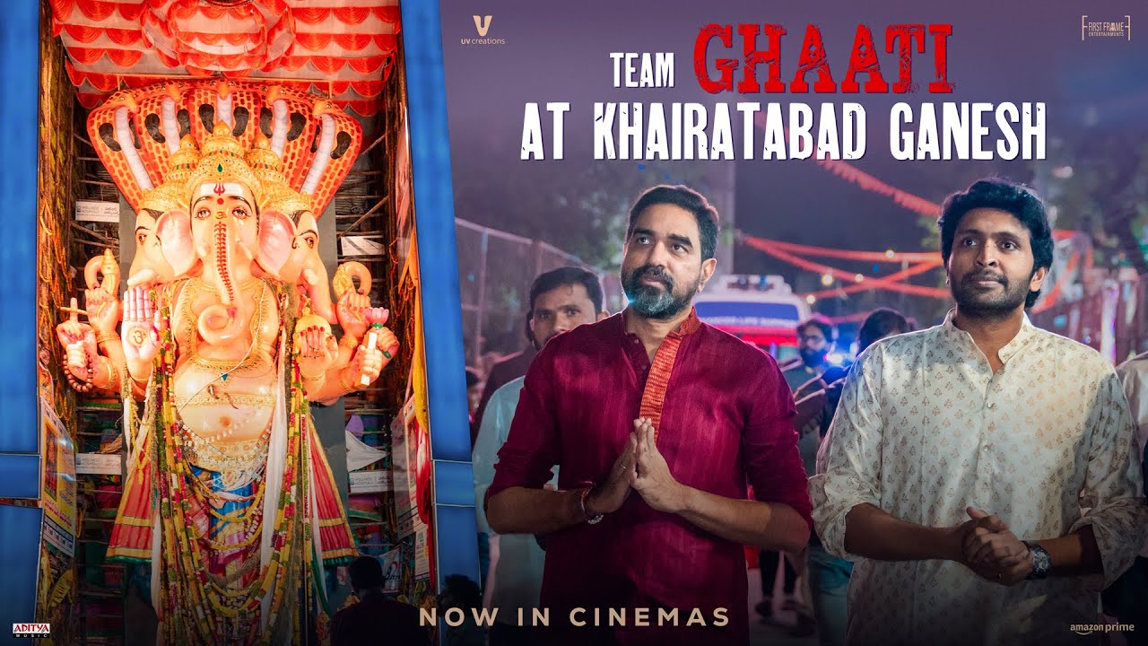 Team Ghaati at Khairabad Ganesh | Anushka Shetty | Vikram Prabhu | Krish Jagarlamudi | UV Creations