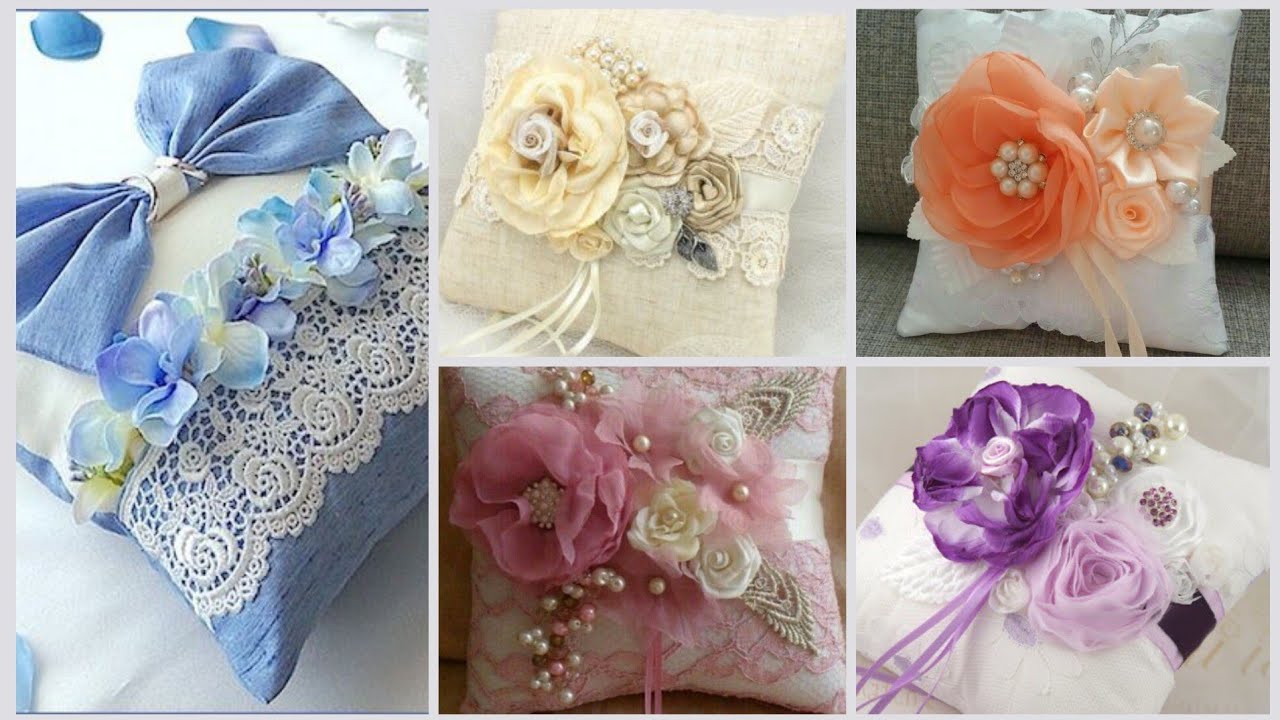 Most Creative flower embellished cushions/luxurious decorative #cushions #flowercushions
