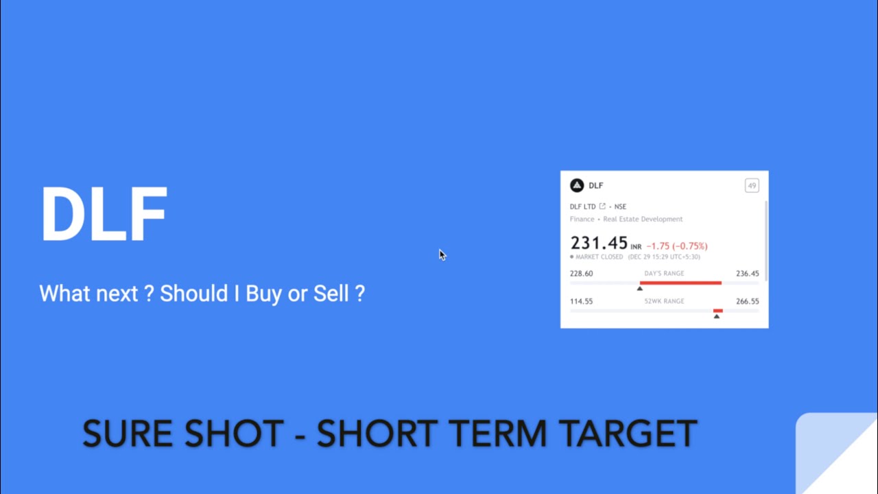 DLF | What next? Should I Buy or Sell? | Should I hold? | DLF - sure-shot target | DLF stock